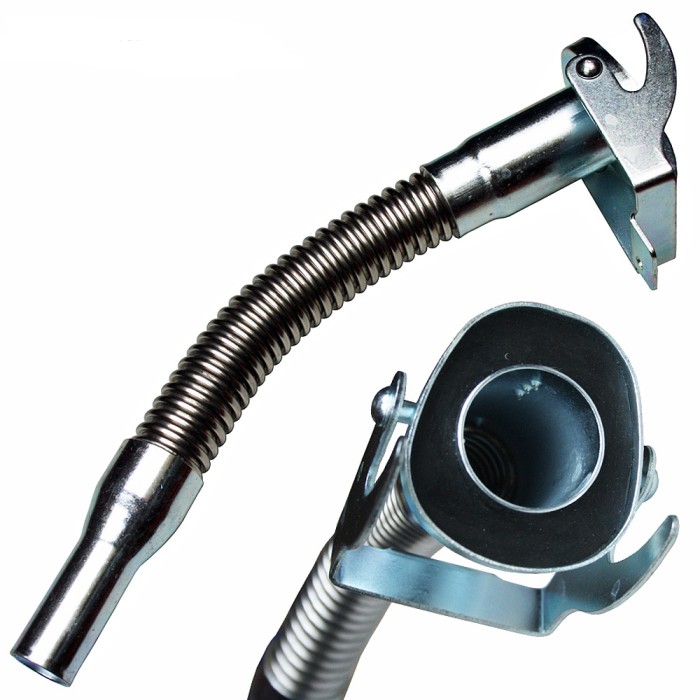 MFH, filler neck, spout, metal filler neck, clip lock